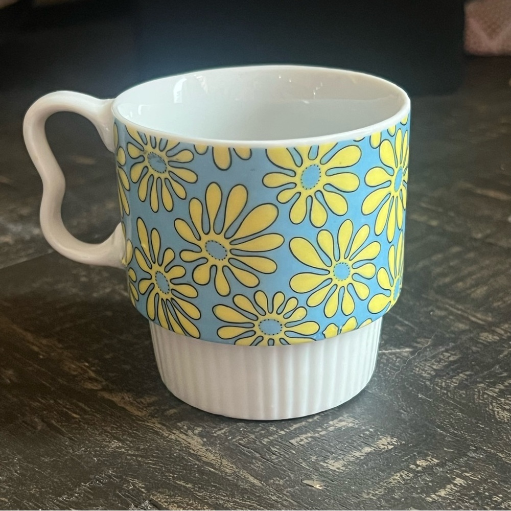 VTG 70's Retro Daisy MCM‎ Stackable Mug Japan